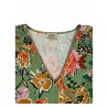 LA FEE MARABOUTEE blouse woman green fantasy art FA-TO-LISE 100% viscose MADE IN ITALY