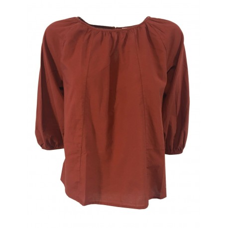 HUMILITY 1949 brick color woman blouse art HA-TO-CECILIE 100% cotton MADE IN ITALY