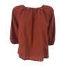 HUMILITY 1949 brick color woman blouse art HA-TO-CECILIE 100% cotton MADE IN ITALY