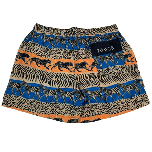 TOOCO costume uomo boxer fantasia multicolore SHORT MARE AGADIR 100% poliestere