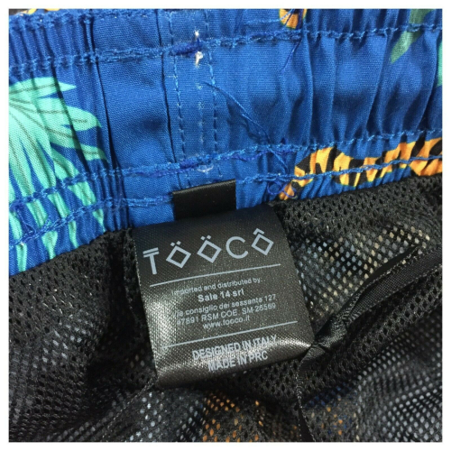 TOOCO man costume boxer blue fantasy SHORT MARE TIGER 100% polyester