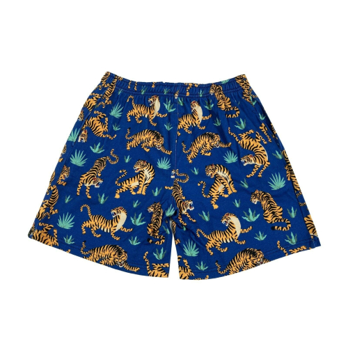 TOOCO bermuda uomo felpa garzata stampata art SHORT FELPA TIGER 100% cotone