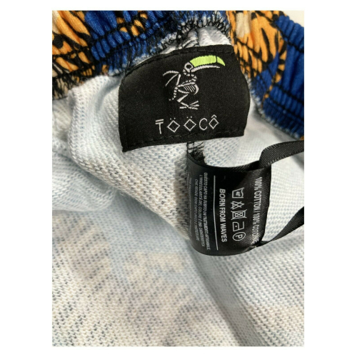 TOOCO bermuda uomo felpa garzata stampata art SHORT FELPA TIGER 100% cotone