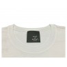 PRET A PORTER VENEZIA white crew-neck t-shirt with black print art KARMA 100% cotton MADE IN ITALY