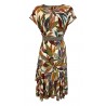 ALDO MARTINS abito donna con cinta elastica jersey fantasia 5625 NOPAL MADE IN SPAIN