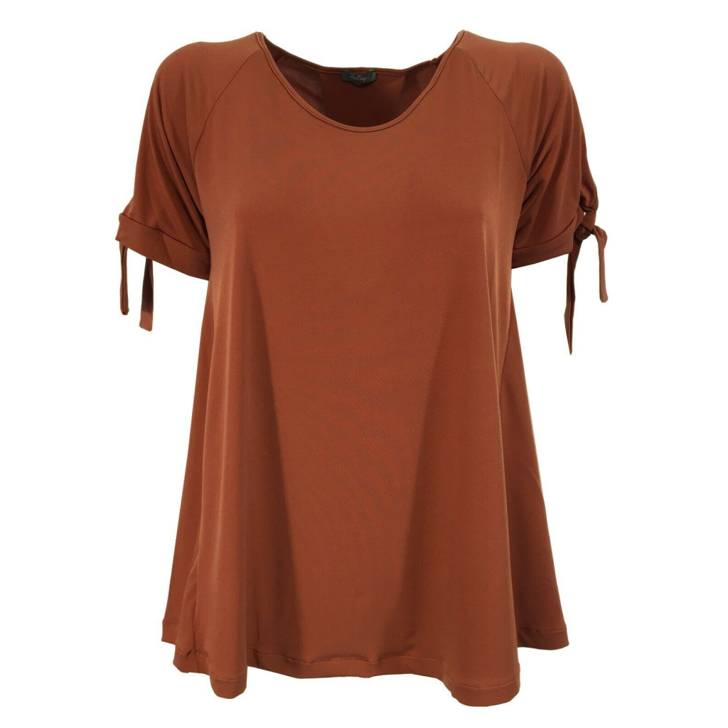 FEELING by JUSTMINE plain flared woman t-shirt art E2658686 KINGDOM MADE IN ITALY FEELING by JUSTMINE plain flared woman t-shirt art E2658686 KINGDOM MADE IN ITALY
