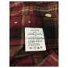 GMF 965 man shirt embossed bordeaux / black squares mod 10.A.L 911 320/01 52% linen 45% cotton 3% elastane
