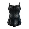 FASHY black / white patterned woman tankini + 12 cm high plain slip art 23861 01 B MADE IN ITALY