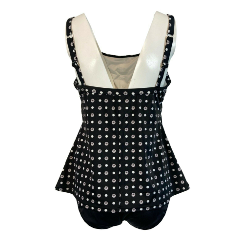 FASHY black / white patterned woman tankini + 12 cm high plain slip art 23861 01 B MADE IN ITALY