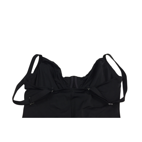 FASHY black one-piece swimsuit with white inserts art 2127 C 80% recycled polyamide 20% elastane