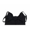 FASHY black one-piece swimsuit with white inserts art 2127 C 80% recycled polyamide 20% elastane