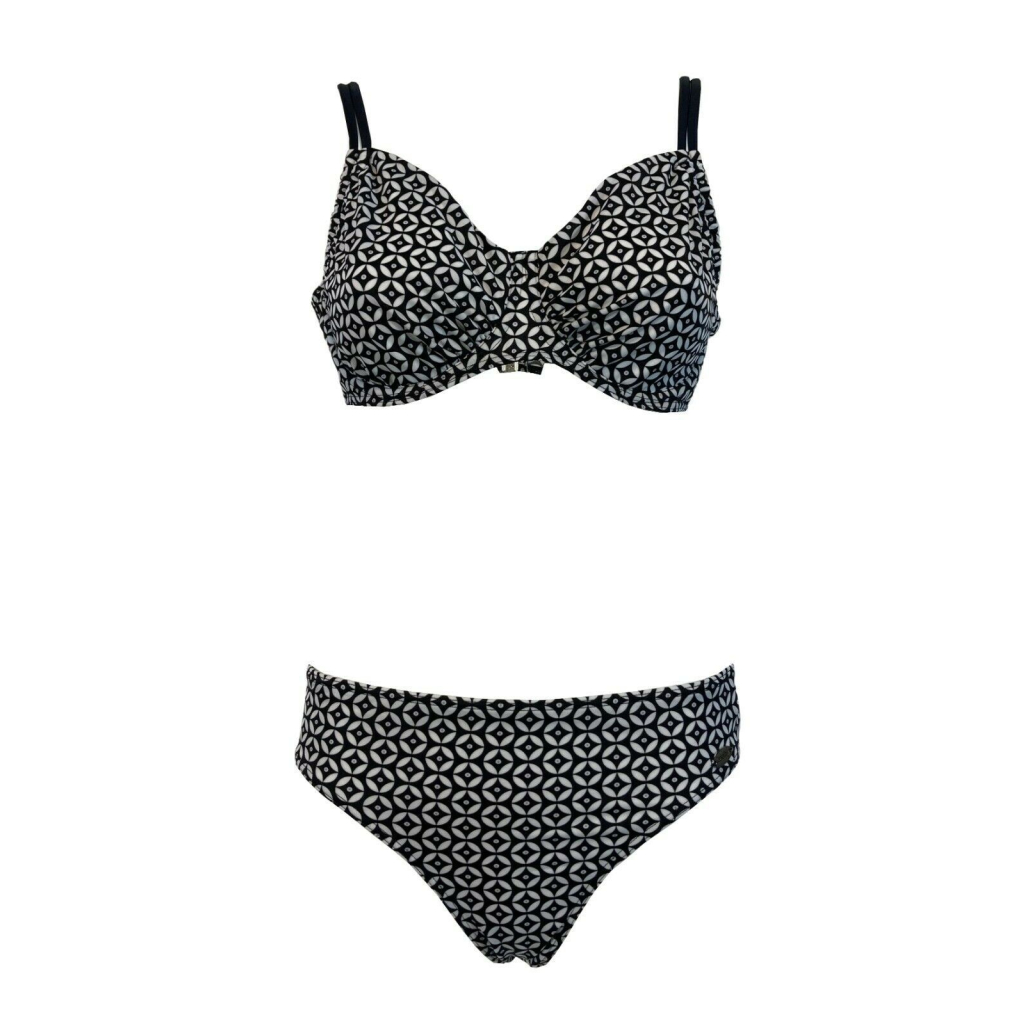 FASHY two-piece woman swimsuit with underwire C cup white / black fantasy art 23944 C MADE IN ITALY FASHY two-piece woman swimsuit with underwire C cup white / black fantasy art 23944 C MADE IN ITALY