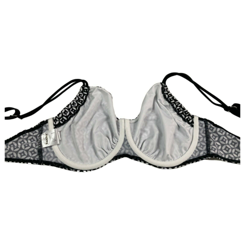 FASHY two-piece woman swimsuit with underwire C cup white / black fantasy art 23944 C MADE IN ITALY