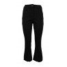 SEMICOUTURE jeans donna nero a trombetta corto Y1SY25 FREDERICK MADE IN ITALY