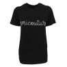 SEMICOUTURE t-shirt donna girocollo strass art S1SJ11 100% cotone