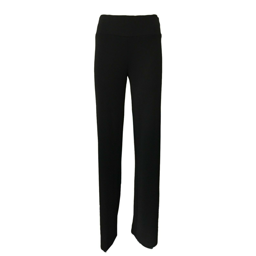 IVAN IABONI woman trousers elastic waist black jersey P9 94% polyester 6% elastane