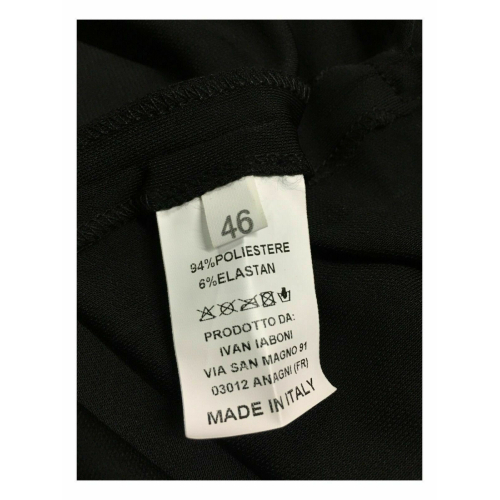 IVAN IABONI woman cardigan without buttons black jersey art J6 94% polyester 6% elastane