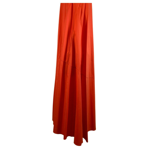 LIVIANA CONTI orange asymmetric woman over dress art L1SK22 ​​MADE IN ITALY