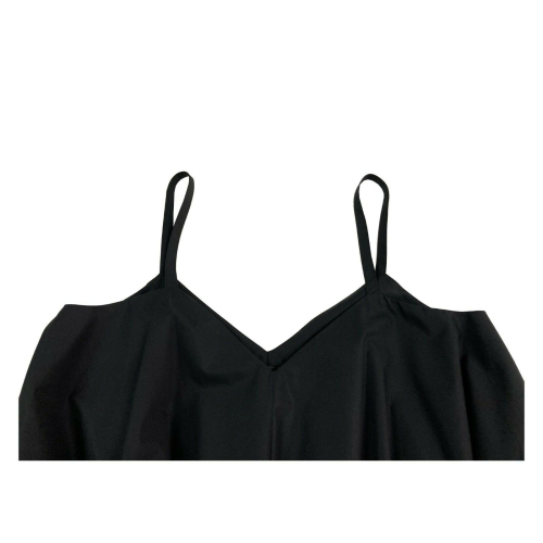 PRET A PORTER VENEZIA woman black shoulder dress art CURCUMA 100% polyester MADE IN ITALY