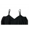 PRET A PORTER VENEZIA woman black shoulder dress art CURCUMA 100% polyester MADE IN ITALY