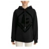 MEIMEIJ women's sweatshirt brushed over with black hood with bear print mod M1YZA1 MADE IN ITALY