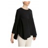 MEIMEIJ black woman blouse milan point over asymmetrical mod M1YB14 MADE IN ITALY