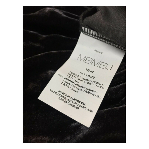 MEIMEIJ blusa donna velluto grigio over mod M1YS02 MADE IN ITALY