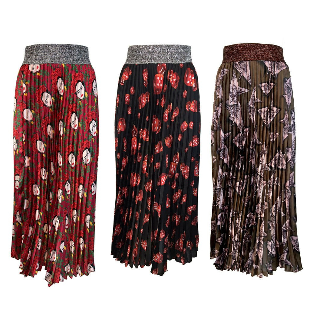 IL THE DELLE 5 gonna donna plissé art LILY 56ST 100% poliestere MADE IN ITALY IL THE DELLE 5 gonna donna plissé art LILY 56ST 100% poliestere MADE IN ITALY