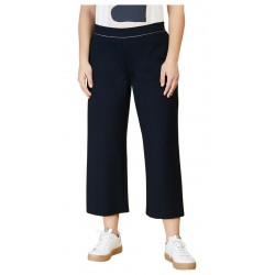 PERSONA by Marina Rinaldi women's cropped trousers milano stitch blue art 13.1783091 ORLO