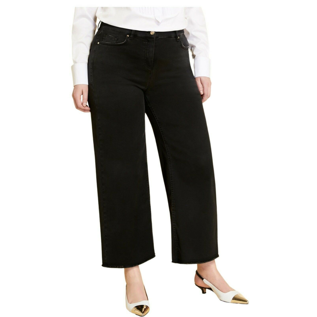 MARINA SPORT by Marina Rinaldi jeans donna in denim raso stretch nero art 13.5183201 ICONA