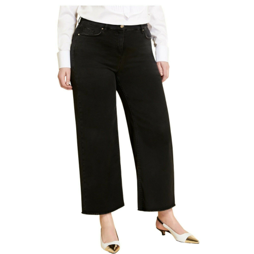 MARINA SPORT by Marina Rinaldi jeans donna in denim raso stretch nero art 13.5183201 ICONA