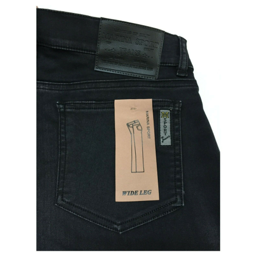 MARINA SPORT by Marina Rinaldi jeans donna in denim raso stretch nero art 13.5183201 ICONA