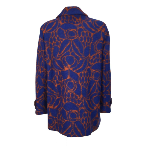 JUSTMINE jacket woman double-breasted bluette / rust art F1134943 CABAN DECò MADE IN ITALY