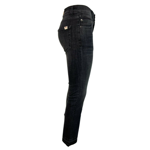SEMICOUTURE jeans woman black washed skinny art Y1WY05 PAULINE 98% cotton 2% elastane MADE IN ITALY