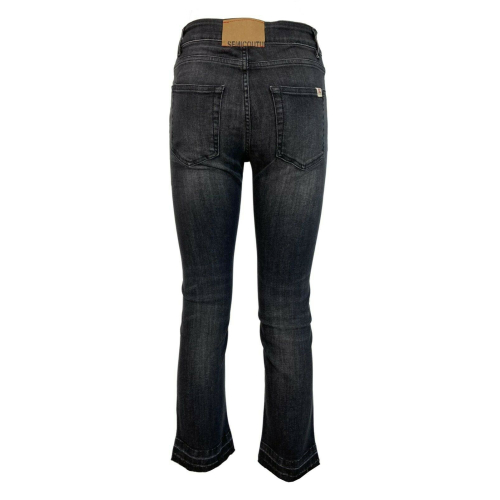 SEMICOUTURE jeans donna nero lavato skinny  art Y1WY05 PAULINE 98% cotone 2% elastan MADE IN ITALY