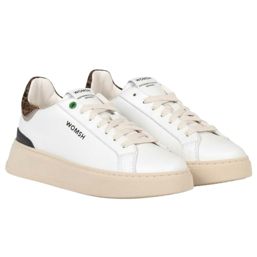 WOMSH women's sneakers SNIK SNOW LEO SN007 in calfskin MADE IN ITALY