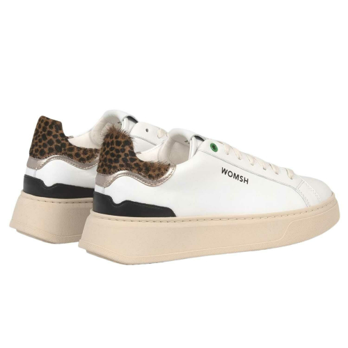 WOMSH women's sneakers SNIK SNOW LEO SN007 in calfskin MADE IN ITALY