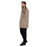 L’IMPERMEABILE giaccone uomo corto car coat beige cotone BRANDO FR PEACH COT MADE IN ITALY