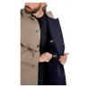 L’IMPERMEABILE giaccone uomo corto car coat beige cotone BRANDO FR PEACH COT MADE IN ITALY