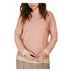 PERSONA by Marina Rinaldi women's shirt with colonial / pink stripes and lurex art 13.1363111 ARCO MADE IN ITALY