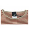 PERSONA by Marina Rinaldi women's shirt with colonial / pink stripes and lurex art 13.1363111 ARCO MADE IN ITALY