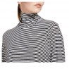 PERSONA by Marina Rinaldi line N.O.W woman turtleneck white / blue / black / lurex lines art 13.7944011 BACKPACK