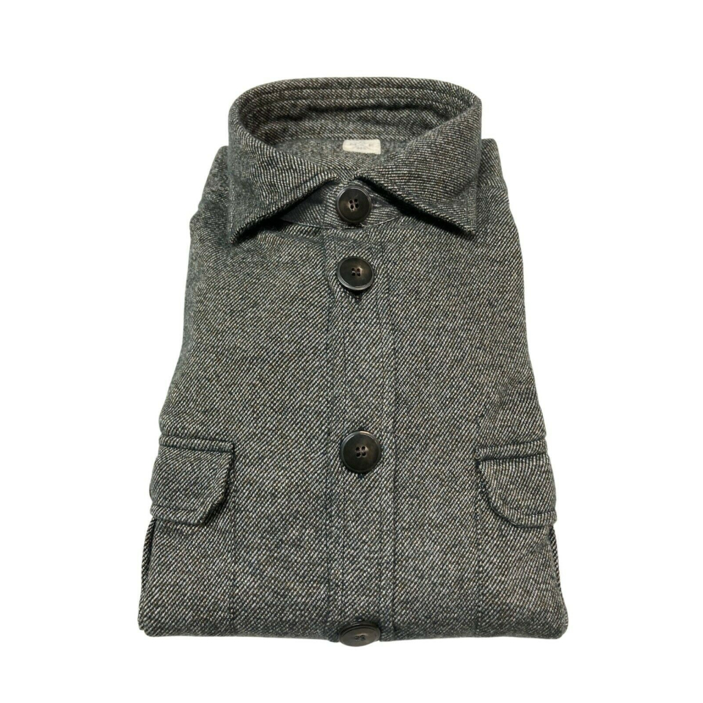 GMF 965 heavy brown / green melange flannel man shirt mod SP353 912308 GMF 965 heavy brown / green melange flannel man shirt mod SP353 912308
