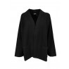 LABO.ART cardigan donna sciallato nero over art PISETTA FLANELLA  MADE IN ITALY