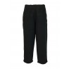 LABO.ART black woman trousers art PARIDE FLANNEL 100% cotton MADE IN ITALY
