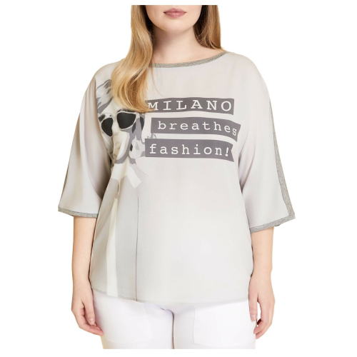 MARINA SPORT by Marina Rinaldi t-shirt donna bimateriale art 13.5973021 VAGLIA