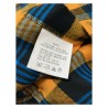 GMF 965 man flannel shirt with yellow / bluette square pocket mod SP 327 912341/02 100% cotton