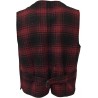 MANIFATTURA CECCARELLI Men's Vest Casentino cloth Red / Black Checks 7906-WD Miner Vest Made in Italy