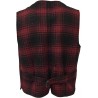 MANIFATTURA CECCARELLI Men's Vest Casentino cloth Red / Black Checks 7906-WD Miner Vest Made in Italy