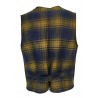 MANIFATTURA CECCARELLI Men's Vest Casentino cloth Navy/Tan Checks 7906-WD Miner Vest Made in Italy